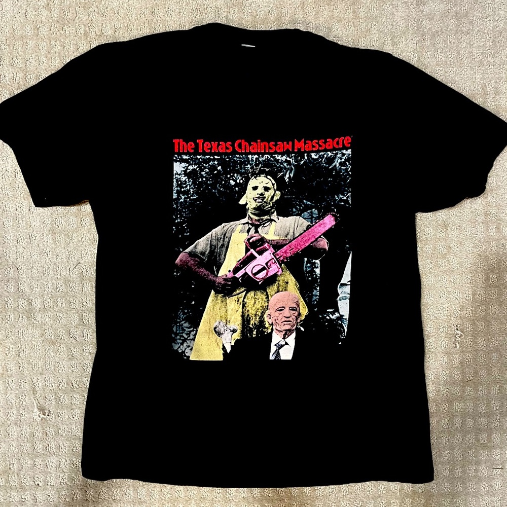 Texas Chainsaw Massacre Mens Large Black Tee